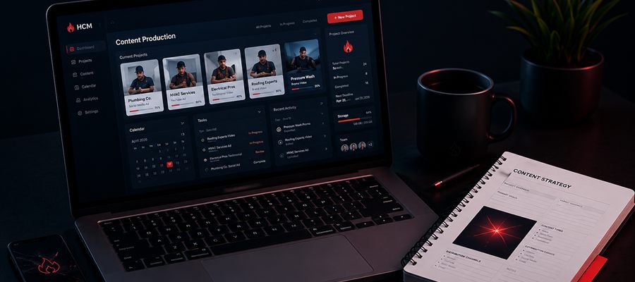 Illustrative concept: AI content production workflow